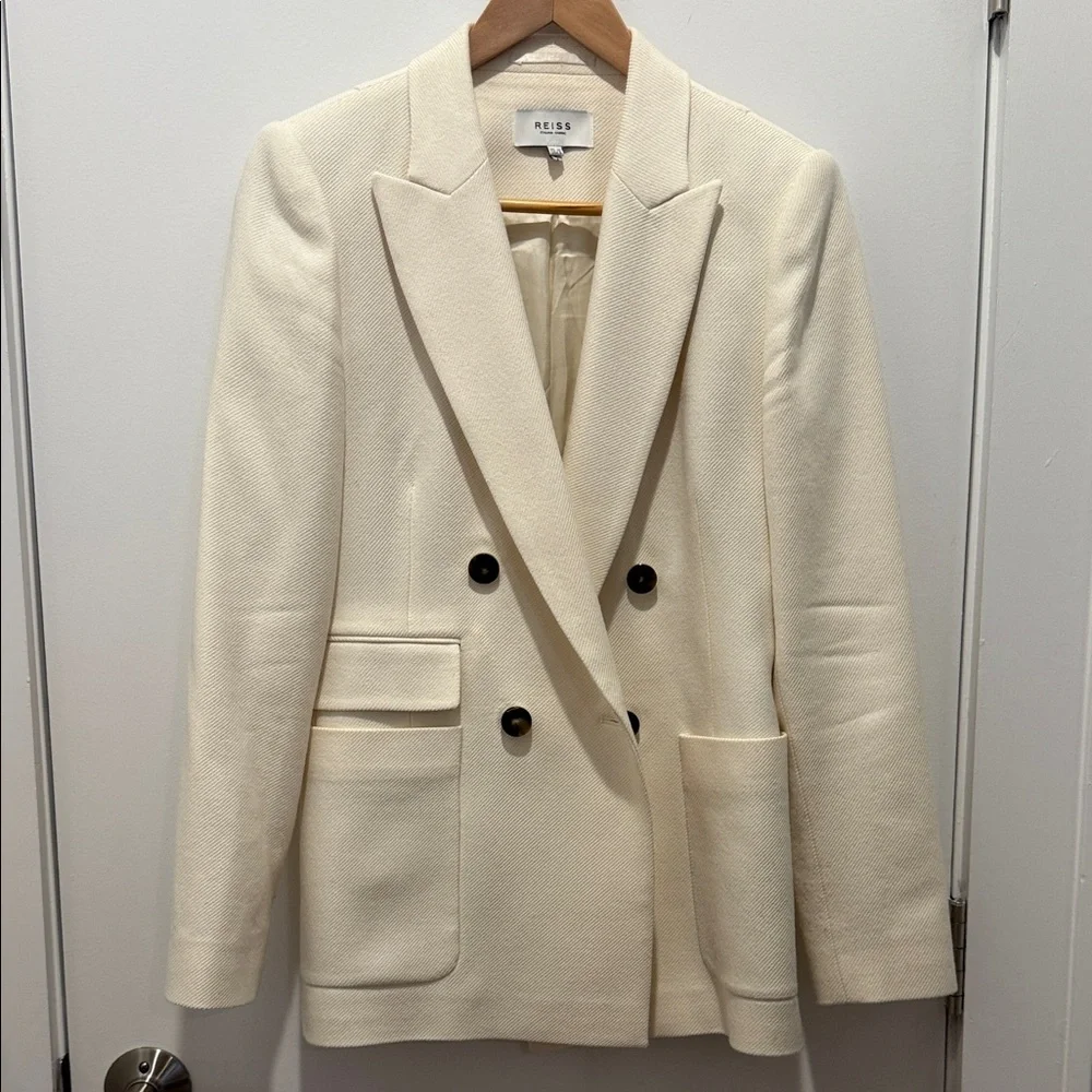 Reid’s Women's Ivory Double-Breasted Blazer US Size 6 - Picture 1 of 7
